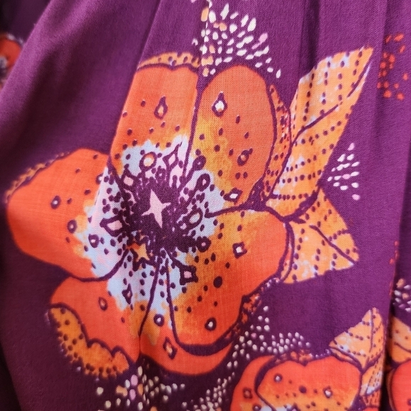 Free People Floral Faux Wrap Tunic S - Picture 7 of 7